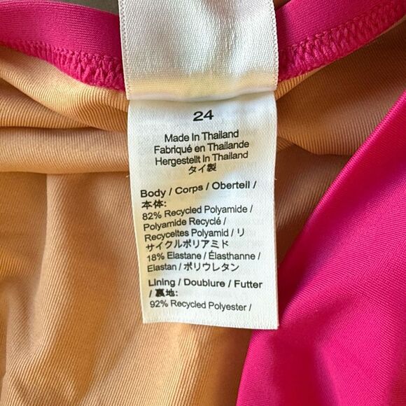 NWT J.Crew Plunge V Neck One Piece Bathing Suit Women’s Fuscia Pink Size 24 - Picture 8 of 11